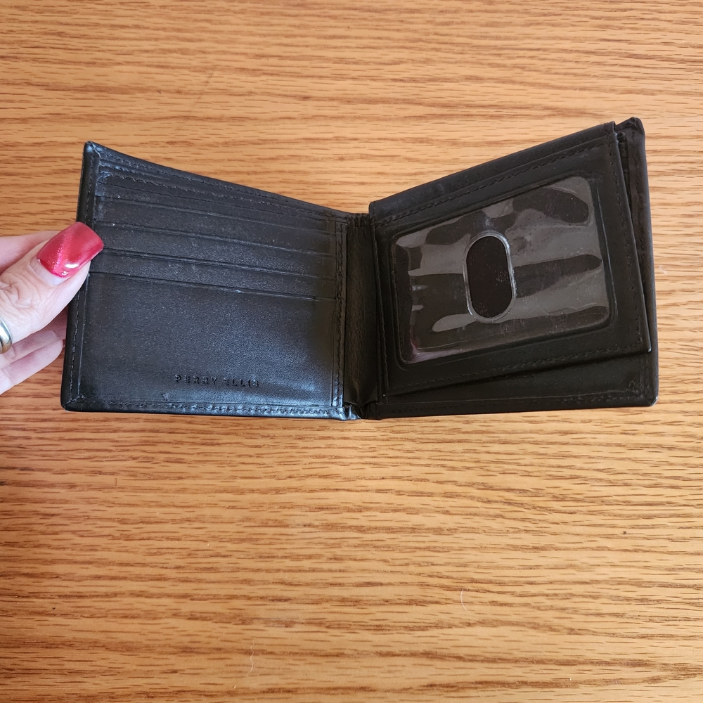 Perry Ellis Classic Black Wallet - Picture 3 of 7
